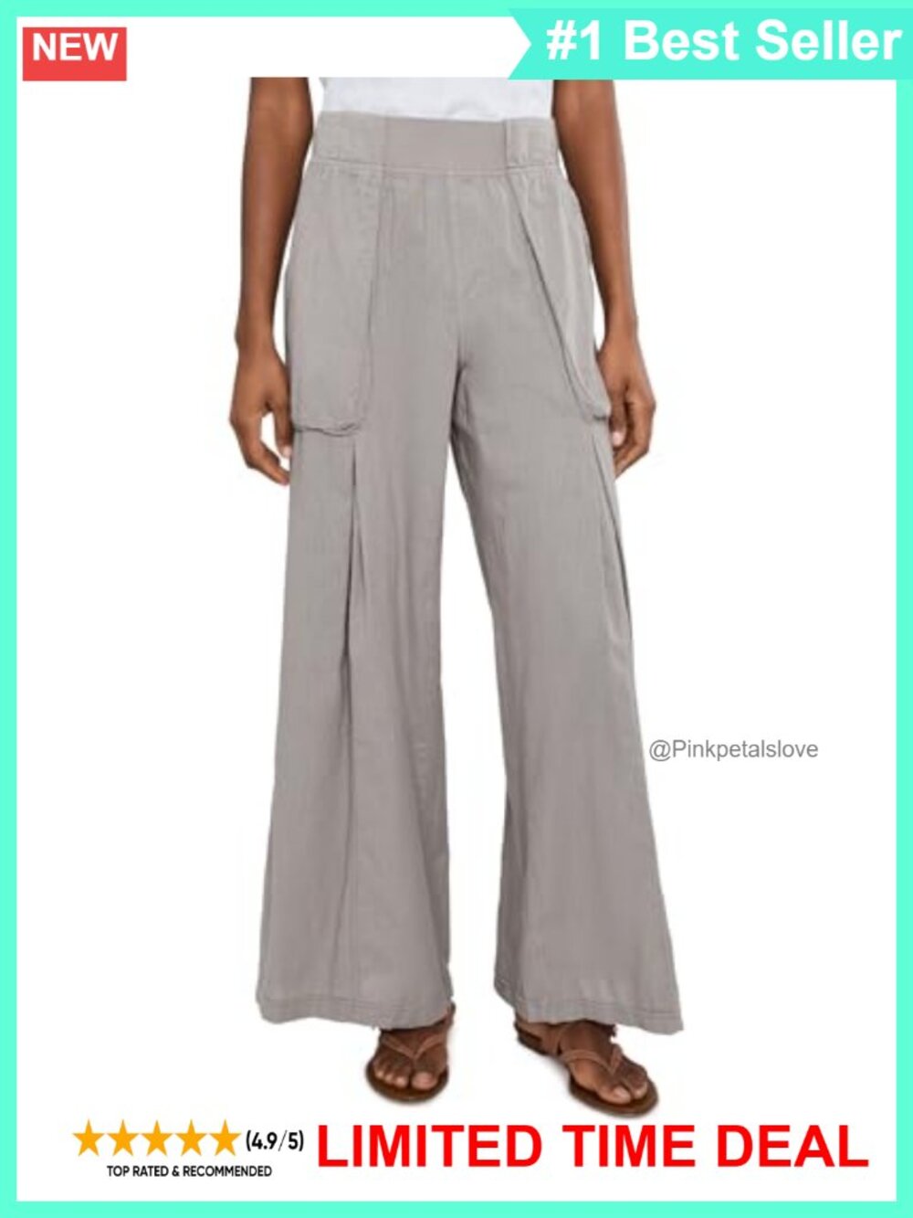 XCVI Charli Wide Leg Pull-On Pants Cotton Linen